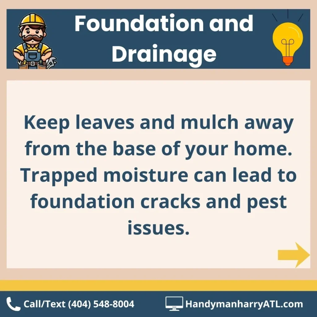 a message board showing a tip for drainage