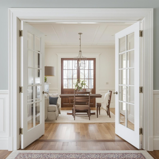 white open french door