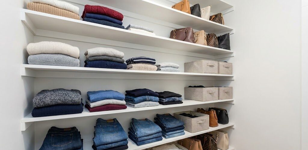 shelving at multiple heights