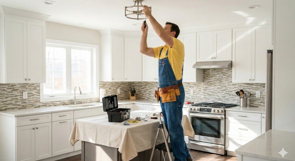 man-fixing-light-fixture