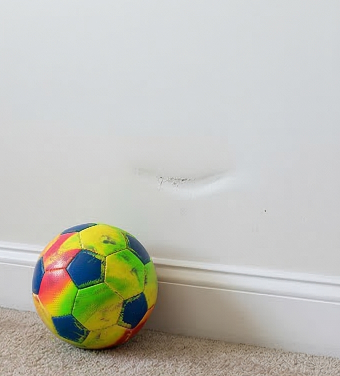ball mark on drywall
