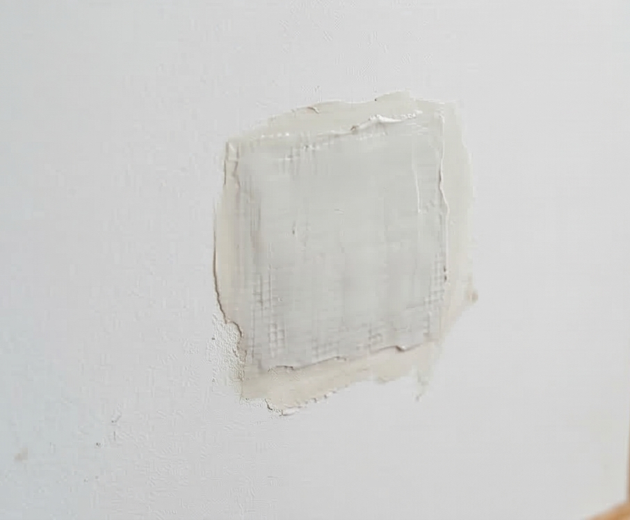 dried joint compound on drywall