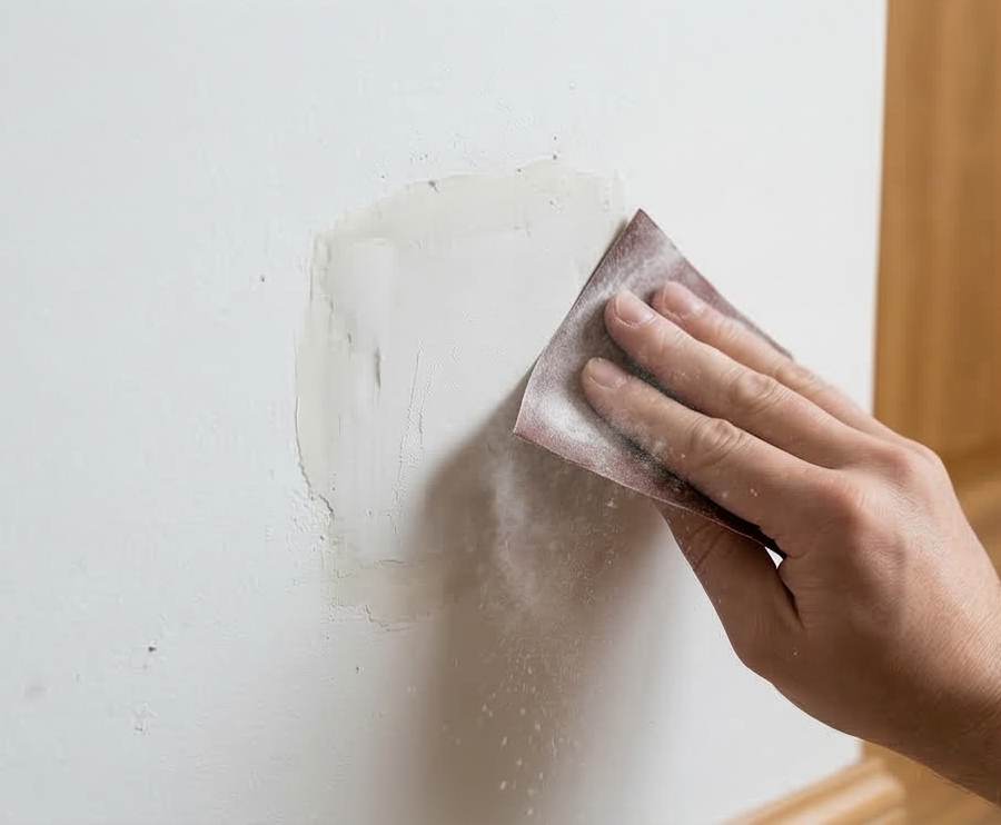 sand and apply second coat